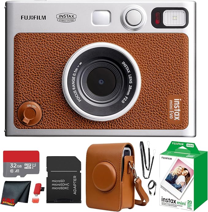 Fujifilm Instax Mini EVO Hybrid Instant Camera Bundle by FUJIFILM