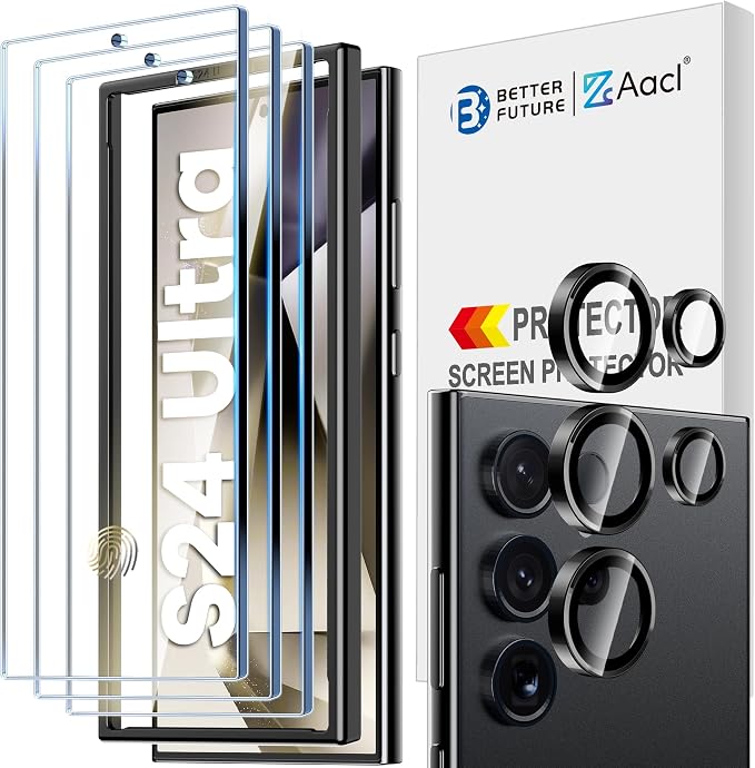 AACL 3-Pack for Samsung Galaxy S24 Ultra Screen Protector Tempered Glass by AACL