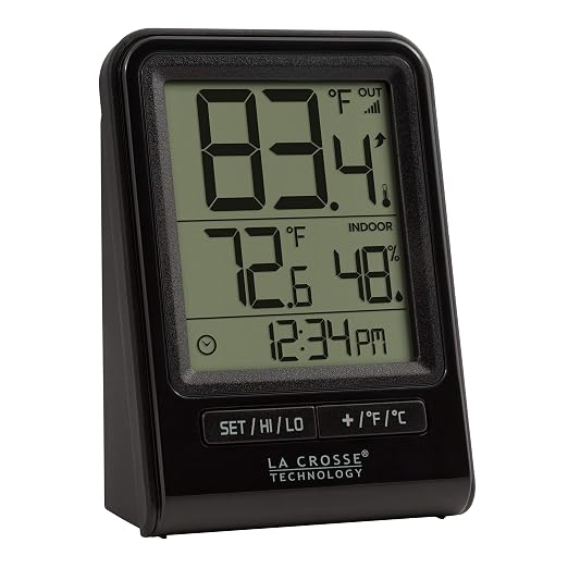 La Crosse Technology 308-1409BT-CBP Black Wireless Temperature & Humidity by LaCrosseTechnology