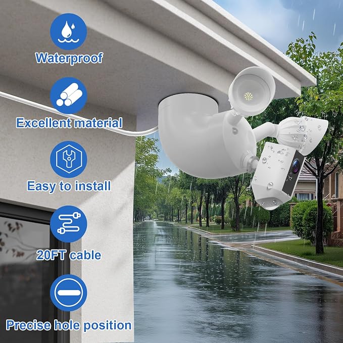 Eave Mount with Power Cable for Ring Floodlight Cam Wired Plus/Pro, Ring - Image 3
