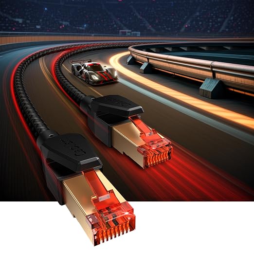 Cat 8 Ethernet Cable 60 FT, Heavy Duty High Speed LAN Network Cable RJ45 40Gbps - Image 3