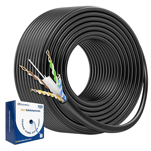 Cable Matters 10Gbps in-Wall Riser Rated 23AWG Bare Copper Cat6 Ethernet Cable by CableMatters