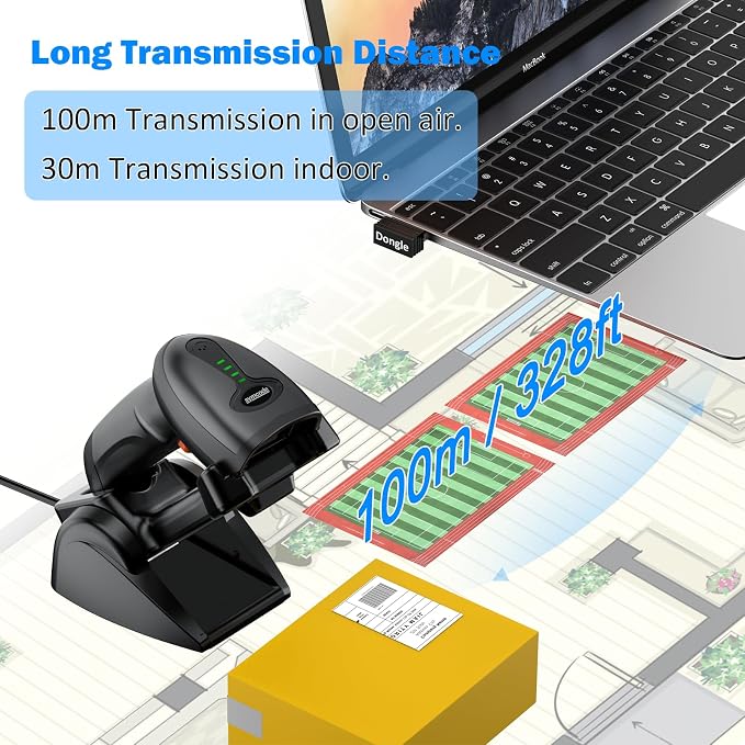 Symcode QR Industrial Bluetooth Barcode Scanner - Image 4