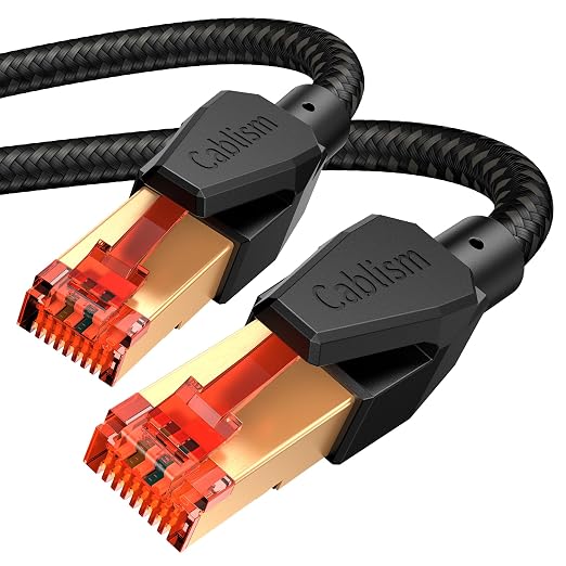Cat 8 Ethernet Cable 60 FT, Heavy Duty High Speed LAN Network Cable RJ45 40Gbps by Unknown