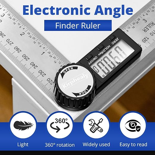 Digital Angle Finder Protractor, 7inch 200mm Angle Gauge Professional Measuring - Image 2