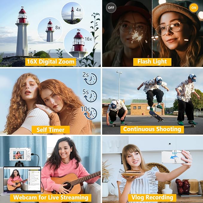 4K Digital Camera for Photography Autofocus, 64MP WiFi Vlogging Camera for - Image 6