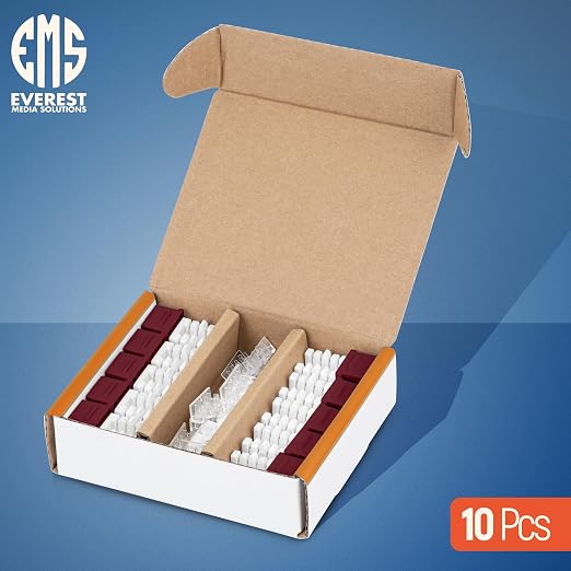 Everest 90° Angled RJ45 Cat6A Keystone Jacks 10-Pack in Red - Image 2