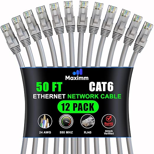 Maximm Cat 6 Ethernet Cable - 50 ft by MaximmCable
