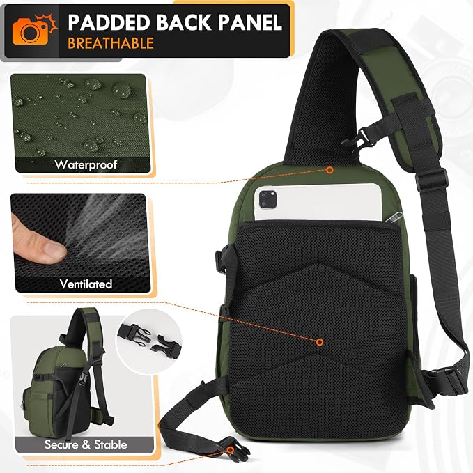 RAINSMORE Camera Bag, DSLR & Mirrorless Camera Sling Bag - Image 6