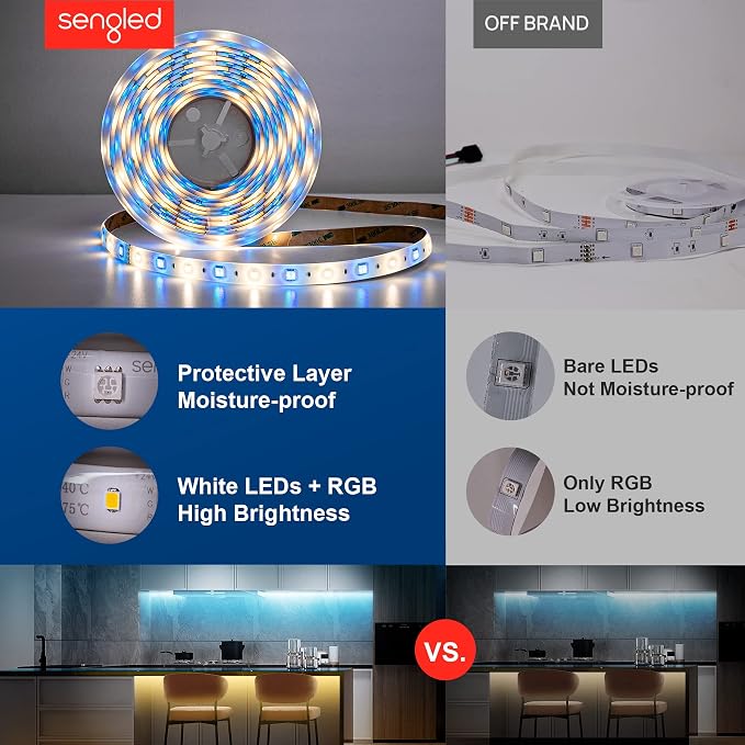 Sengled Zigbee Smart Light Strip 1m/3ft Extension No Plug, Voice Compatible - Image 3