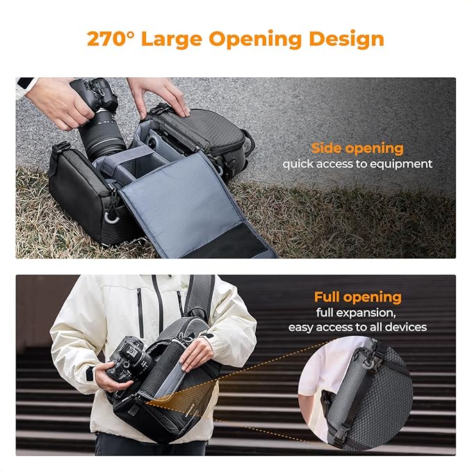 K&F CONCEPT Camera Sling Bag Crossbody Bag Camera Shoulder Backpack - Image 5