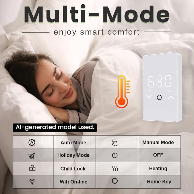 MAXKOSKO 1PC WiFi Smart Thermostat - Image 4