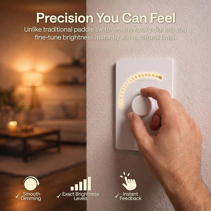 Insteon i3 Dial Smart Dimmer Light Switch, Smart Home and Electronics Rotary - Image 4