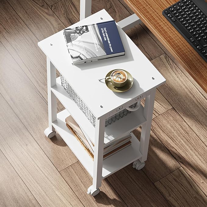TUTOTAK 3 Tier Printer Stand, Rolling Printer Cart - Image 5