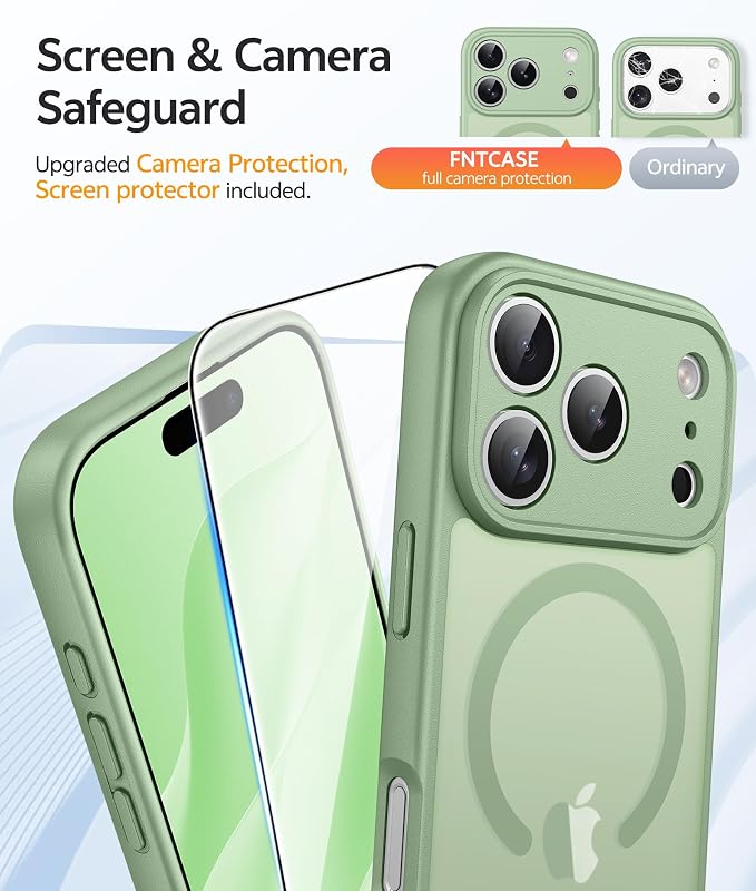 FNTCASE for iPhone 17 Pro Case: Translucent Matte Cases - Image 4