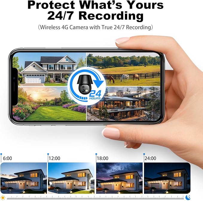 4G LTE Cellular Solar Security Cameras Wireless Outdoor, No WiFi Ultra Solar - Image 2