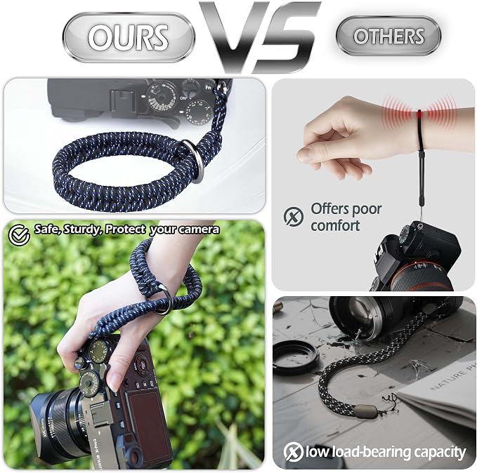 AQAREA Camera Wrist Strap for DSLR Mirrorless Camera, Quick Release Camera Hand - Image 3