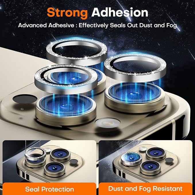 for iPhone 16 Pro/iPhone 16 Pro Max Camera Lens Protector, Tempered Glass - Image 2