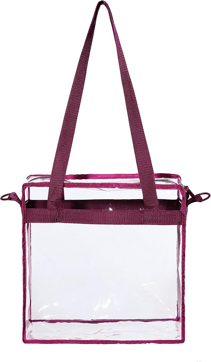BAGAIL Clear Bags 12x6x12 Stadium Approved Clear Tote Bag - Image 5