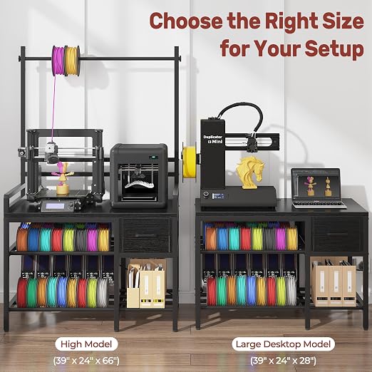3D Printer Stand with Filament Storage – Tall 66" Heavy Duty Metal 3D Printer - Image 8
