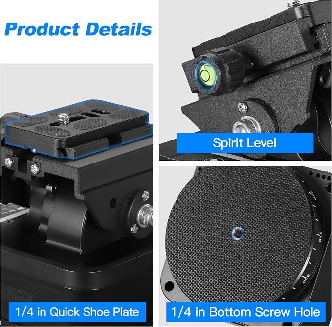 Soonpho M4 Motorized Rotating Panoramic Tripod Head, Remote Control 360° Pan - Image 6