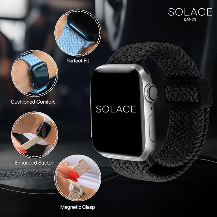Solace Bands Imperium Adapt Wide Adjustable Nylon Braided Watch Band - Image 4