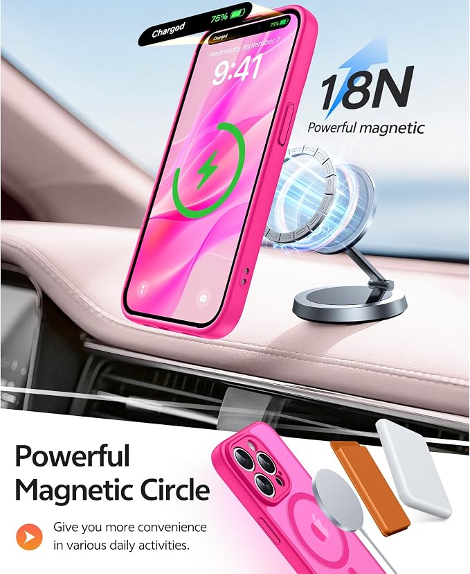 FNTCASE for iPhone 15 Pro Case: Translucent Matte Cases - Image 3