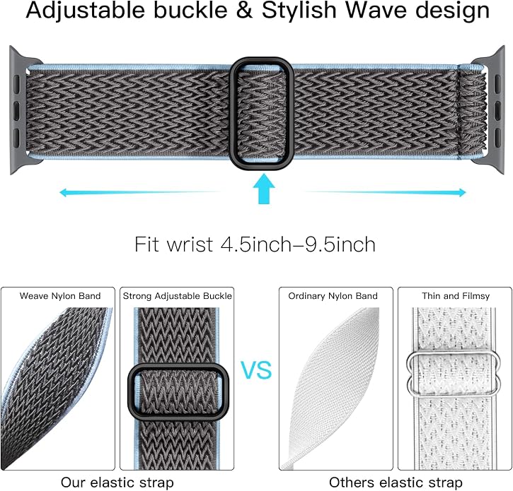 Lerobo Stretchy Nylon Solo Loop Band, Compatible - Image 3