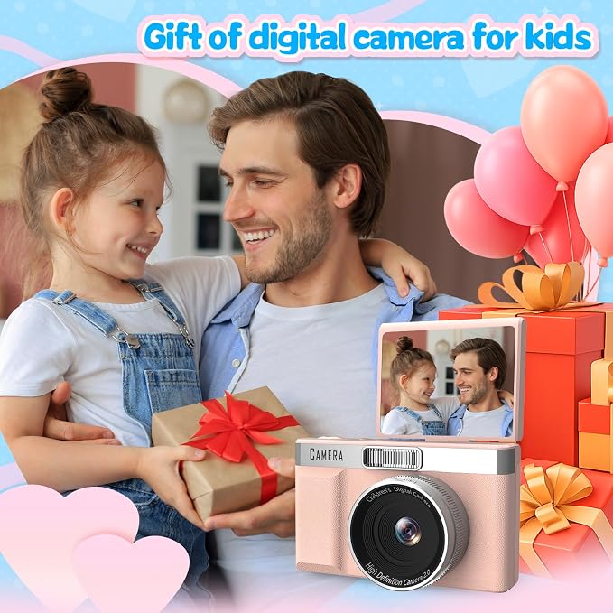 Kids Digital Camera with 180° Flip Screen, 32GB Memory Card Digital Cameras - Image 6