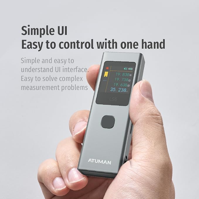 3-in-1 Laser Distance Measurer, Visual Alignment Beam, Pythagorean Theorem - Image 2
