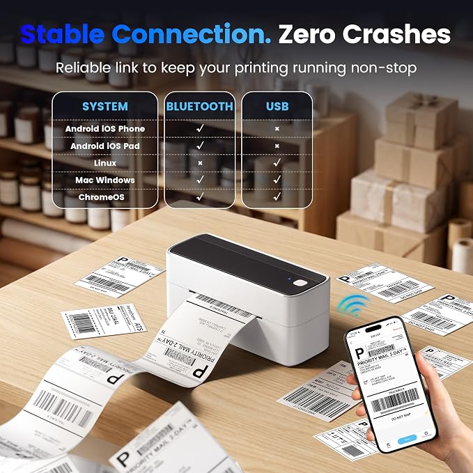 Phomemo High-Speed Shipping Label Printer 220mm/s - Image 7