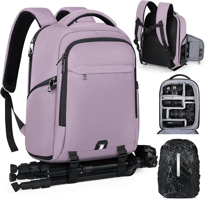 Camera Backpack Camera Bag for Photographers DSLR SLR Mirrorless Camera Cases by RAINSMORE