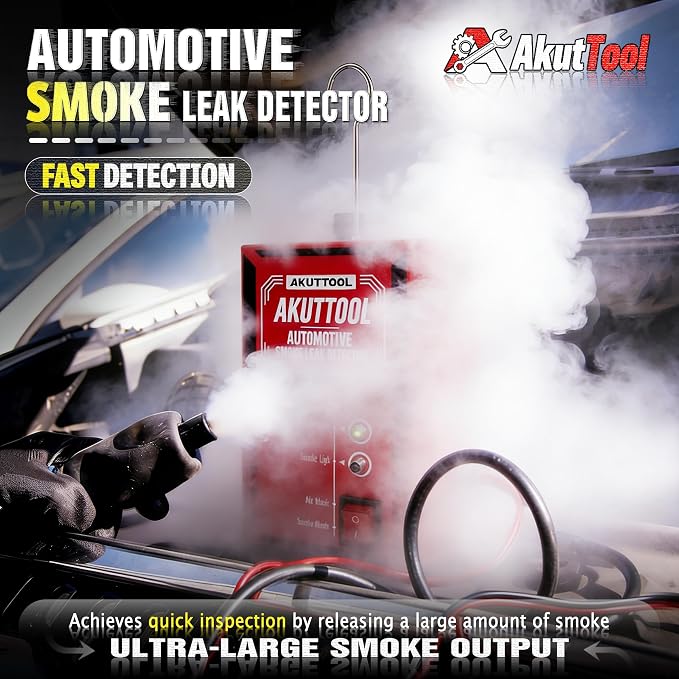 Smoke Machine Automotive Built-in Air Pump, 12V DC Smoke Leak Detector - Image 2