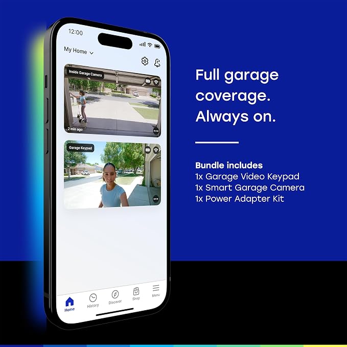 myQ Smart Garage Starter Kit: Garage Door Video Keypad + Wired Power Adapter - Image 2