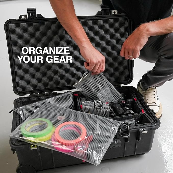 GOBAGS Air Production Medium Clear Zipper Pouch – Cable Organizer & Travel Gear - Image 3