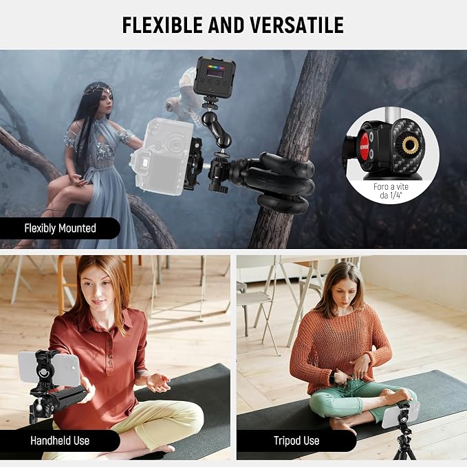 NEEWER Tripod for iPhone with Remote, Mini Flexible Phone Tripod Stand Vlog - Image 8