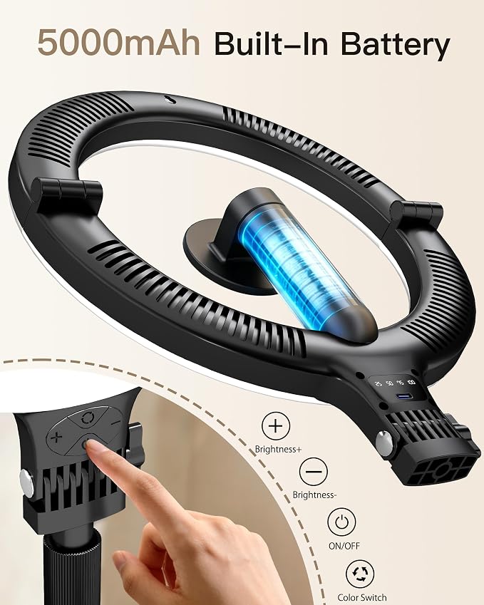 NiceVeedi 10.2” Magnetic Desk Ring Light - Image 6