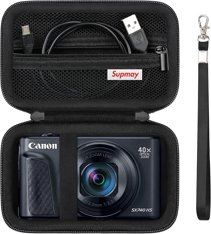 Hard Carrying Case for Canon PowerShot SX740 HS/ SX730 HS/ SX720 HS/ SX620 HS/ by Supmay