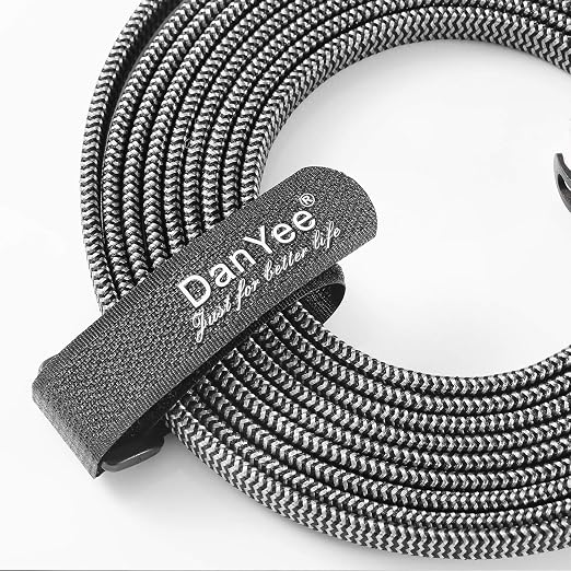 DanYee Cat 8 Ethernet Cable, 15FT Nylon Braided Flat Network Cable High Speed - Image 6