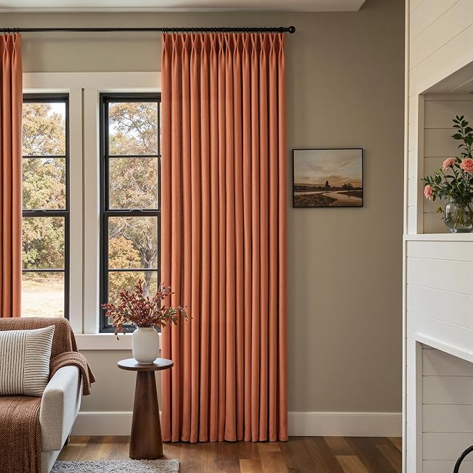 Memory Trained Pinch Pleated Curtains 90 Inches Long, Viral Linen Pinch Pleat - Image 3