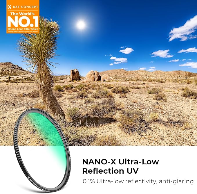 K&F CONCEPT 46mm Ultra-Low Reflectivity MCUV Lens Protection Filter 28 - Image 2