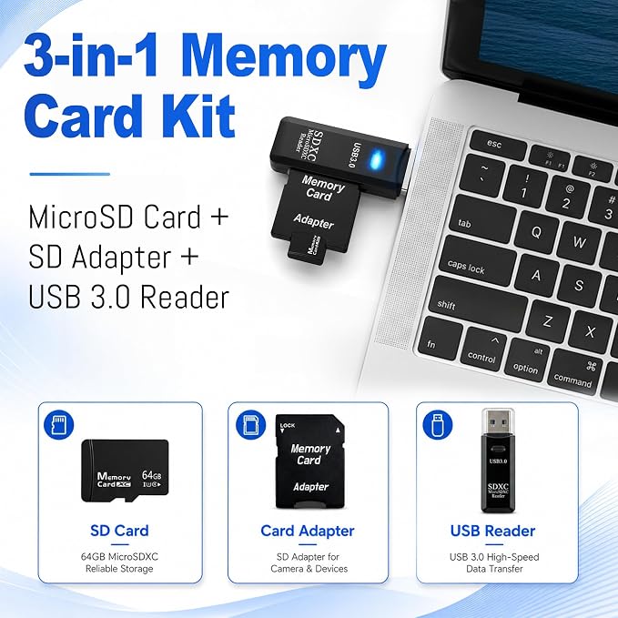 64GB Micro SD Card for Dashcam & Security Camera U3 V30 A1 | High Endurance - Image 2