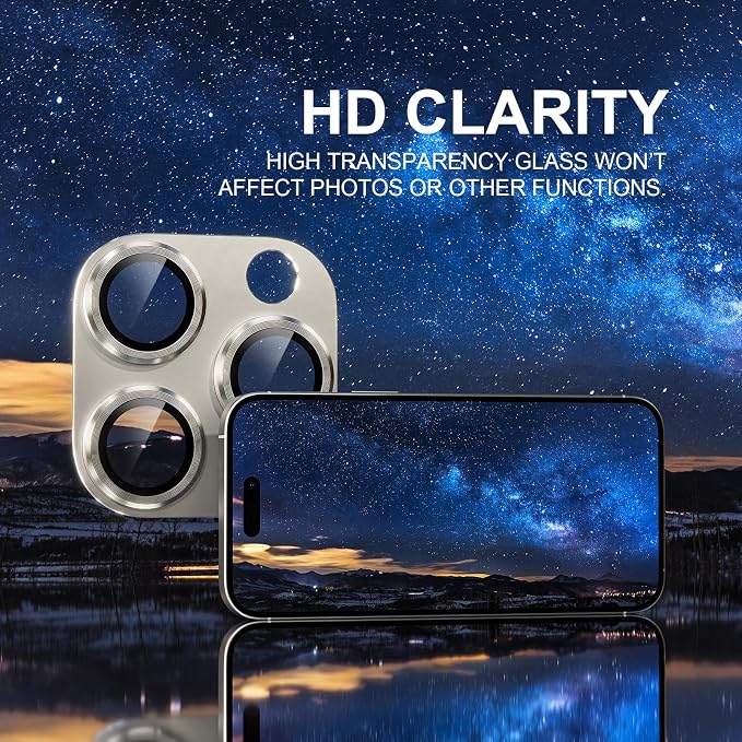 Choiche Compatible for iPhone 16 Pro/iPhone 16 Pro Max Camera Lens Protector - Image 5
