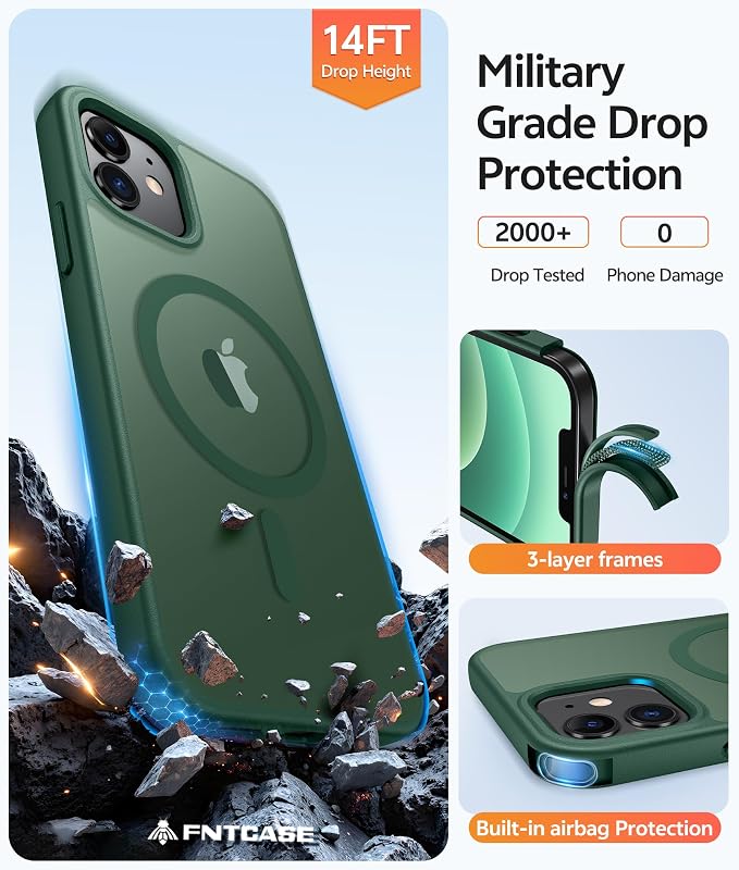 FNTCASE for iPhone 13 Mini Case: for iPhone 12 Mini Case Translucent Matte - Image 5