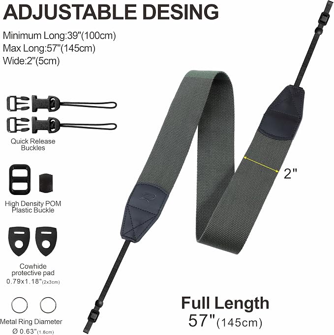 Padwa Lifestyle Grey Camera Strap - Image 6