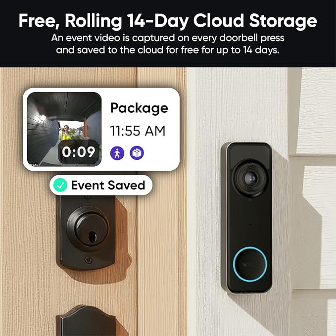 Wyze Battery Video Doorbell Wireless Camera, 1536x1536 HD+ - Image 12