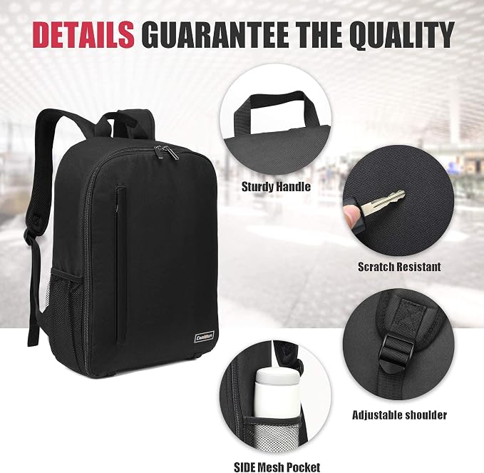 Cwatcun Camera Backpack with USB, Rain Cover, fit 15.6" Laptop, Anti-Theft Rear - Image 8
