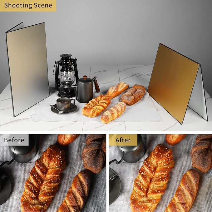 Meking 17x12 Inch 3 in 1 Light Reflector Photography Cardboard, Studio Foldable - Image 3