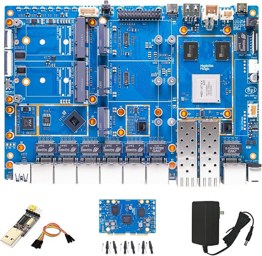 youyeetoo BPI-R4 Pro 8X/4E WiFi 7 Router Board, 8GB DDR4 MT7988A Cortex-A73 by youyeetoo
