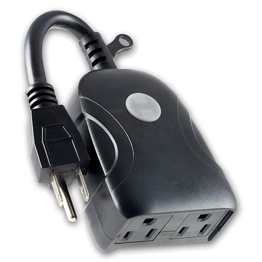 UltraPro Outdoor Smart Plug Wi-Fi Outlet, Dual Smart Outlet, Works by UltraPro